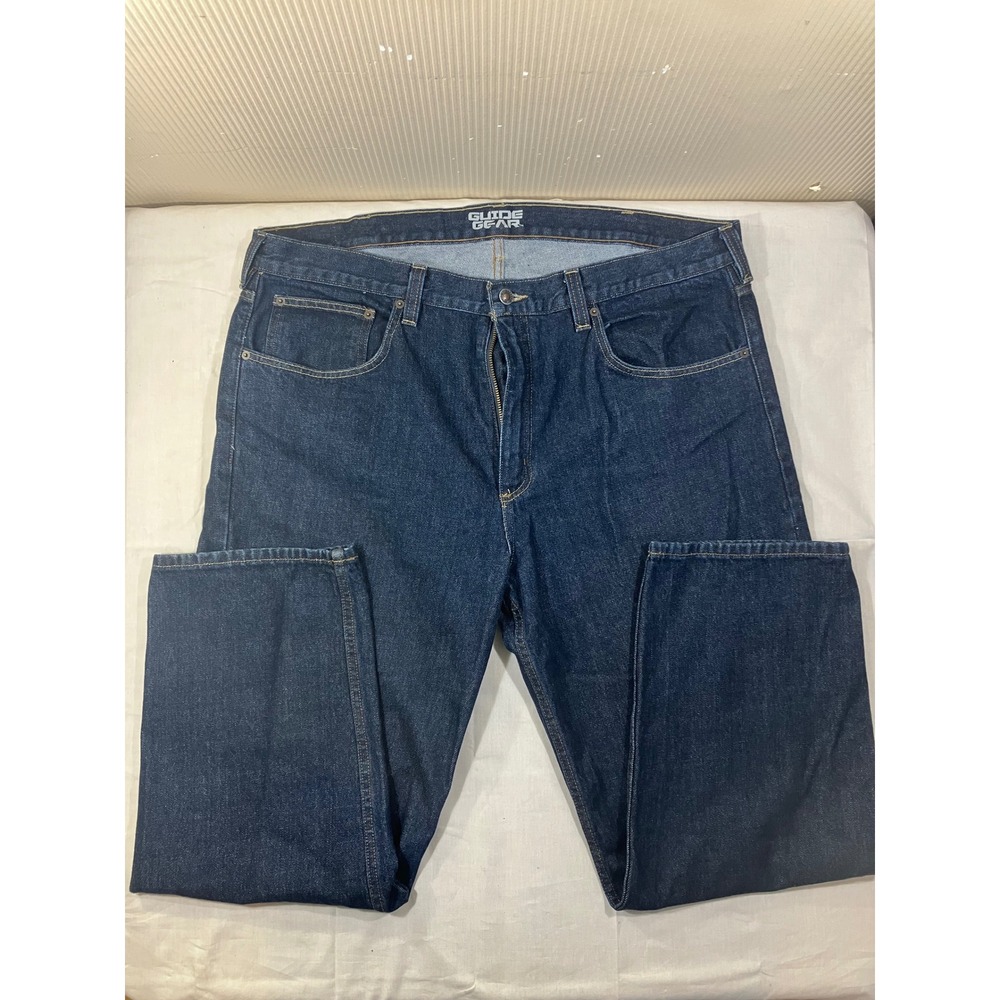 Guide Gear Mens Dark Wash Straight Leg Denim‎ Jeans Blue 40x29 100% Cot RN80461